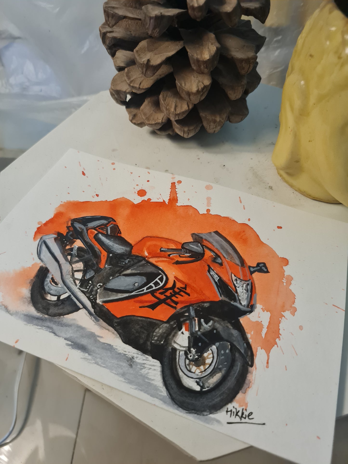 Hayabusa Watercolor Painting