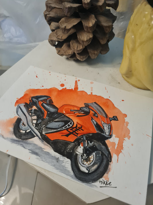 Hayabusa Watercolor Painting